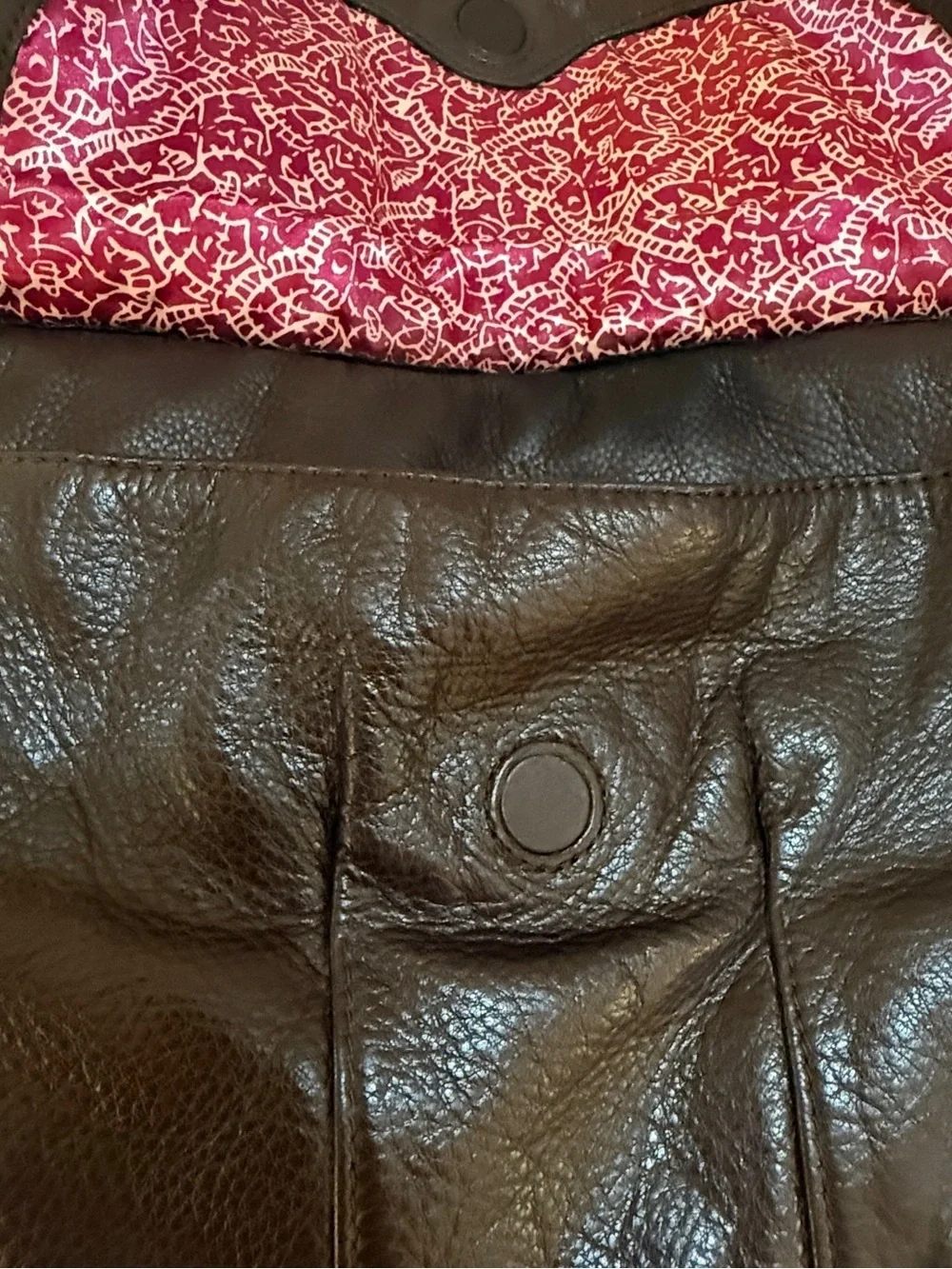 Sigrid Olsen BOHO Brown Leather HOBO Tote Shoulder Bag with Gold Hardware